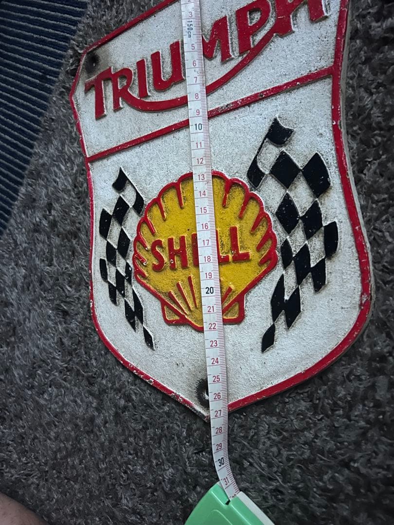 TRIUMPH SHELL 鋳鉄製　 サインプレート　アンティーク