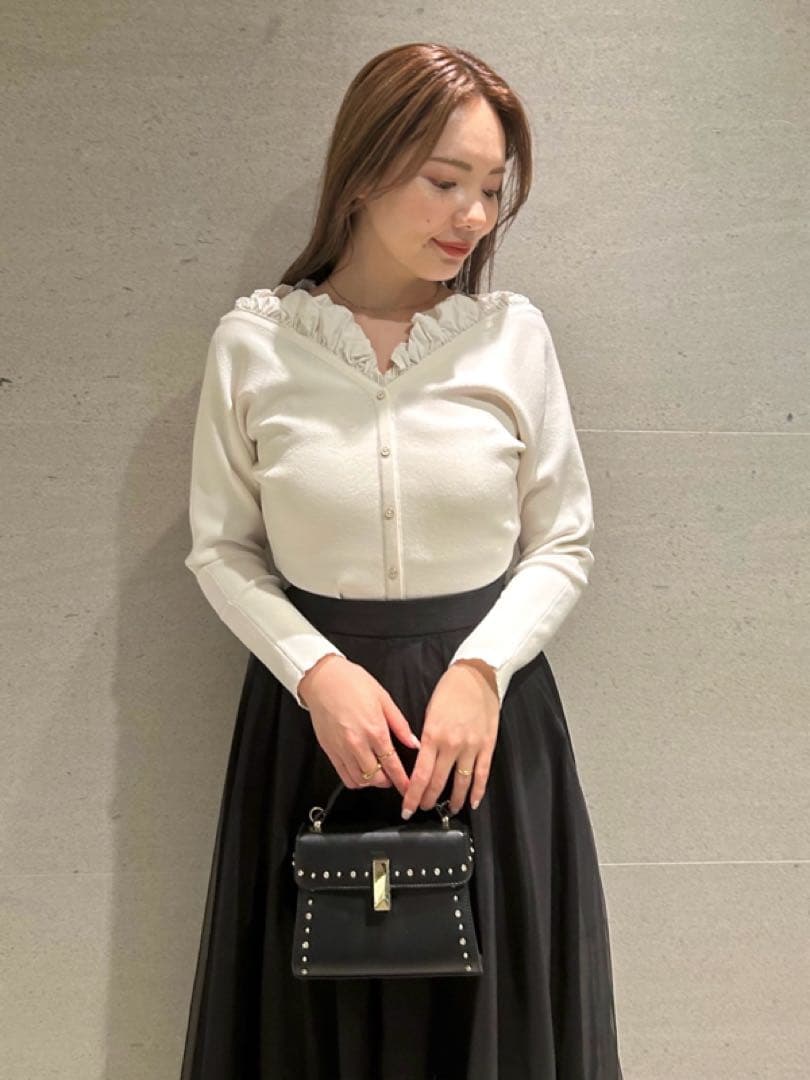 HANAE MORI× CELFORDコラボ ハートネックリブニットプルオーバー