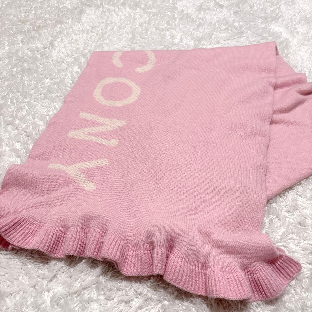 【美品】ボーダーズアットバルコニー カシミヤ100% マフラー ストール ピンク