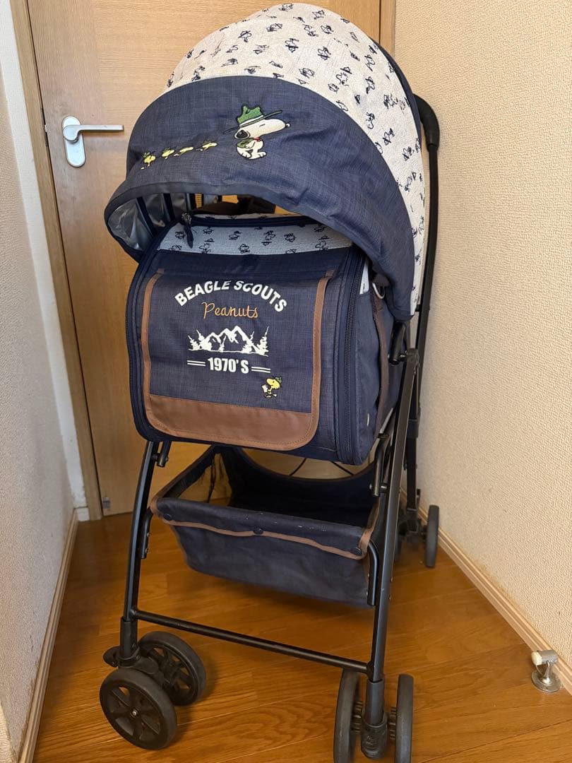 【美品】ペット用 スヌーピーベビーカー