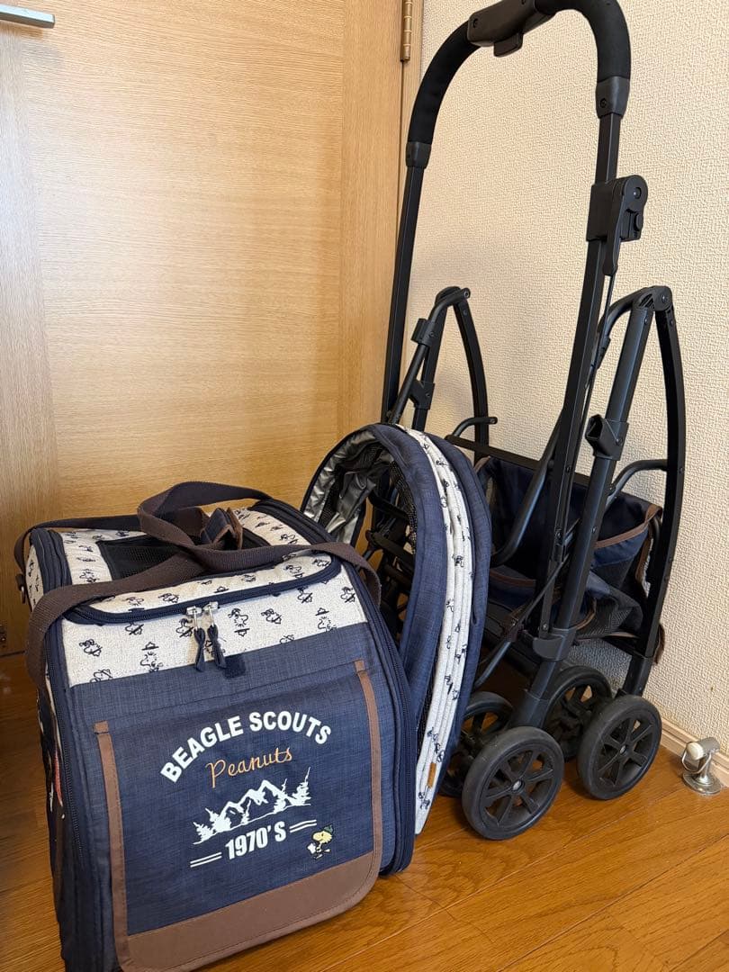 【美品】ペット用 スヌーピーベビーカー
