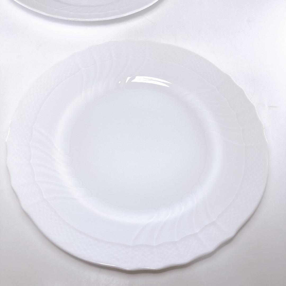 リチャードジノリ ベッキオホワイト プレート(26.5㎝) 4枚セット　☆