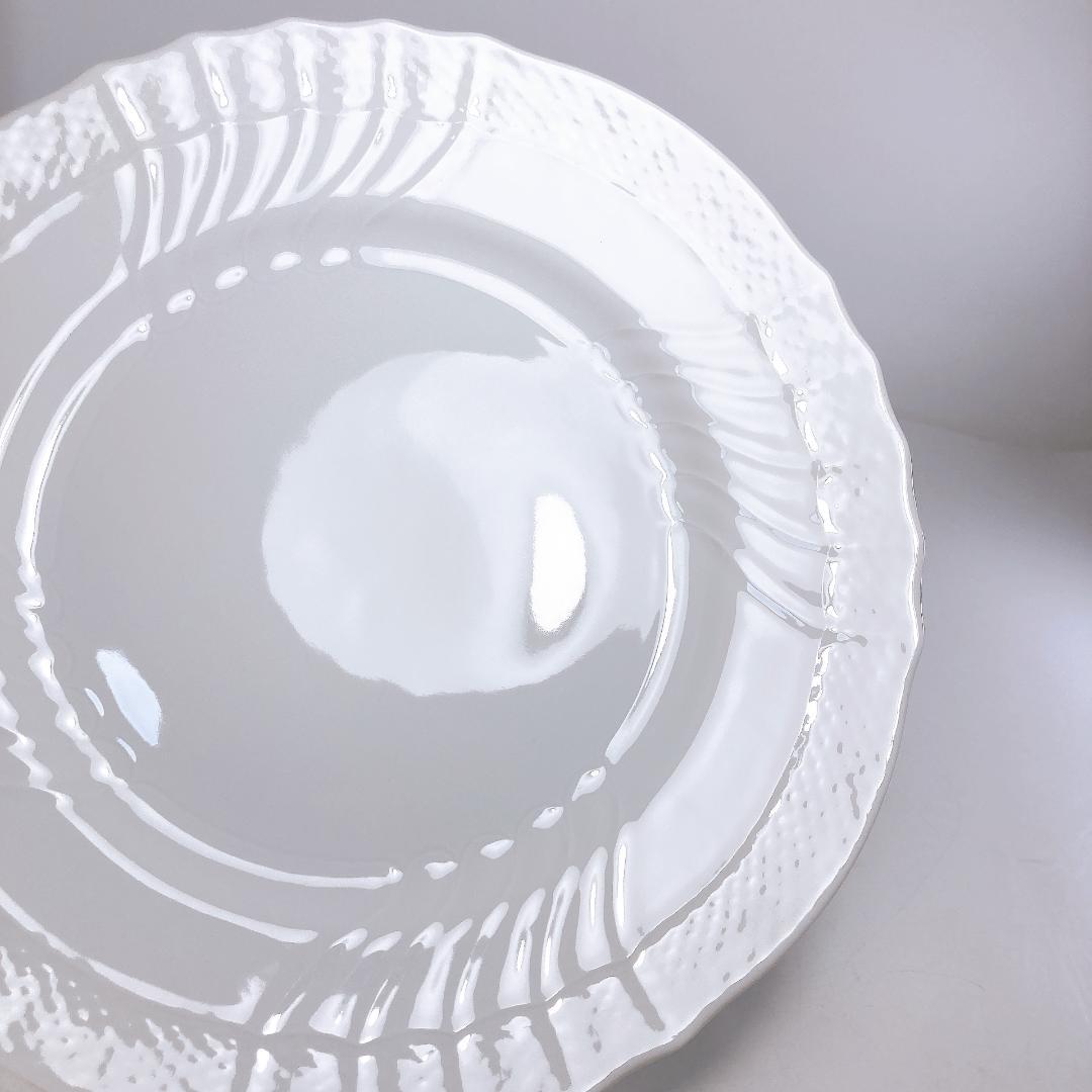 リチャードジノリ ベッキオホワイト プレート(26.5㎝) 4枚セット　☆