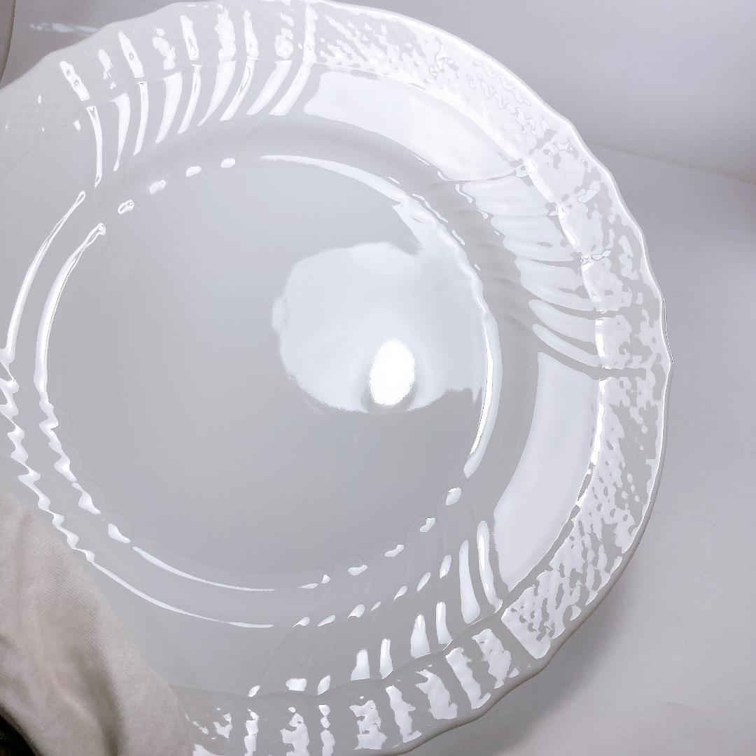 リチャードジノリ ベッキオホワイト プレート(26.5㎝) 4枚セット　☆