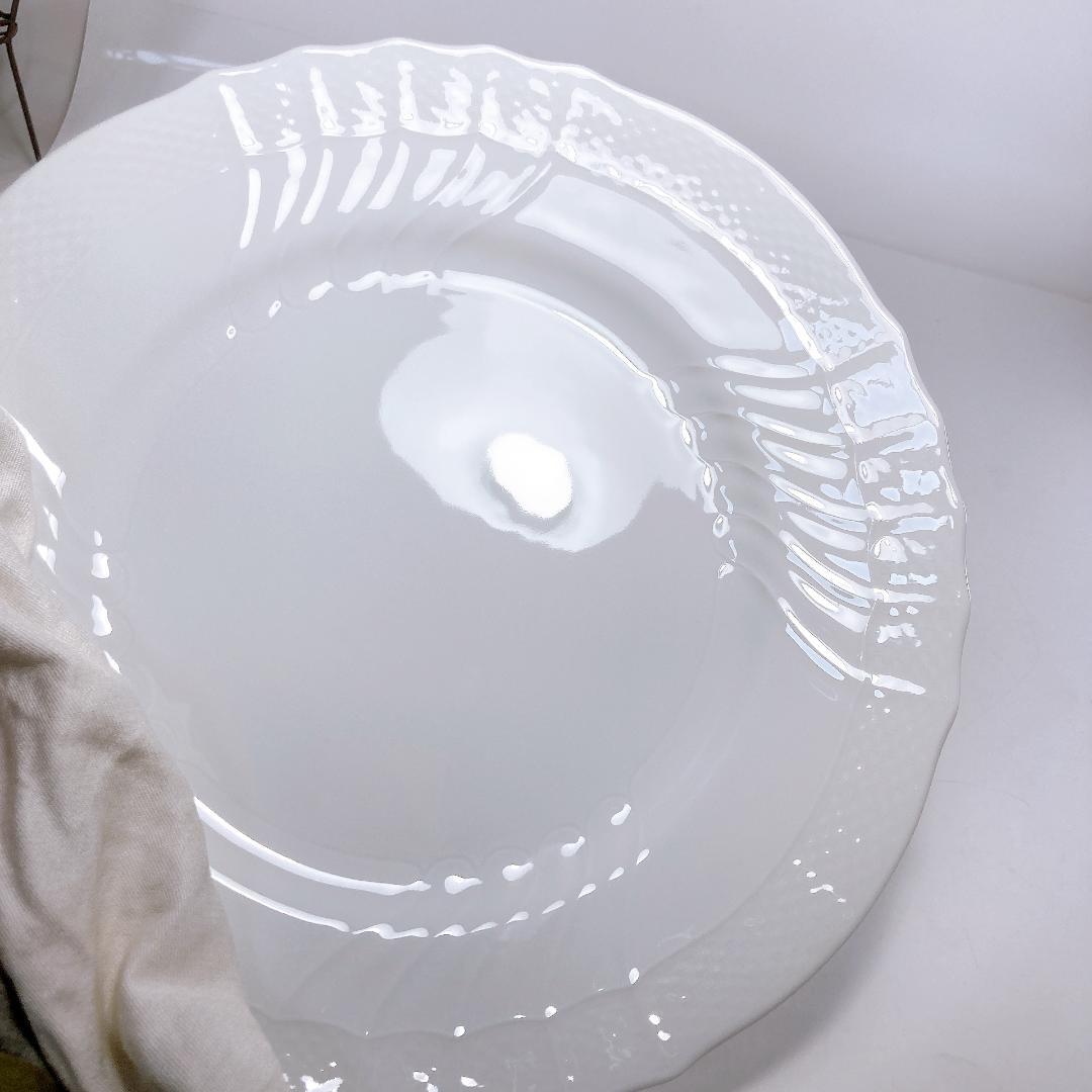 リチャードジノリ ベッキオホワイト プレート(26.5㎝) 4枚セット　☆