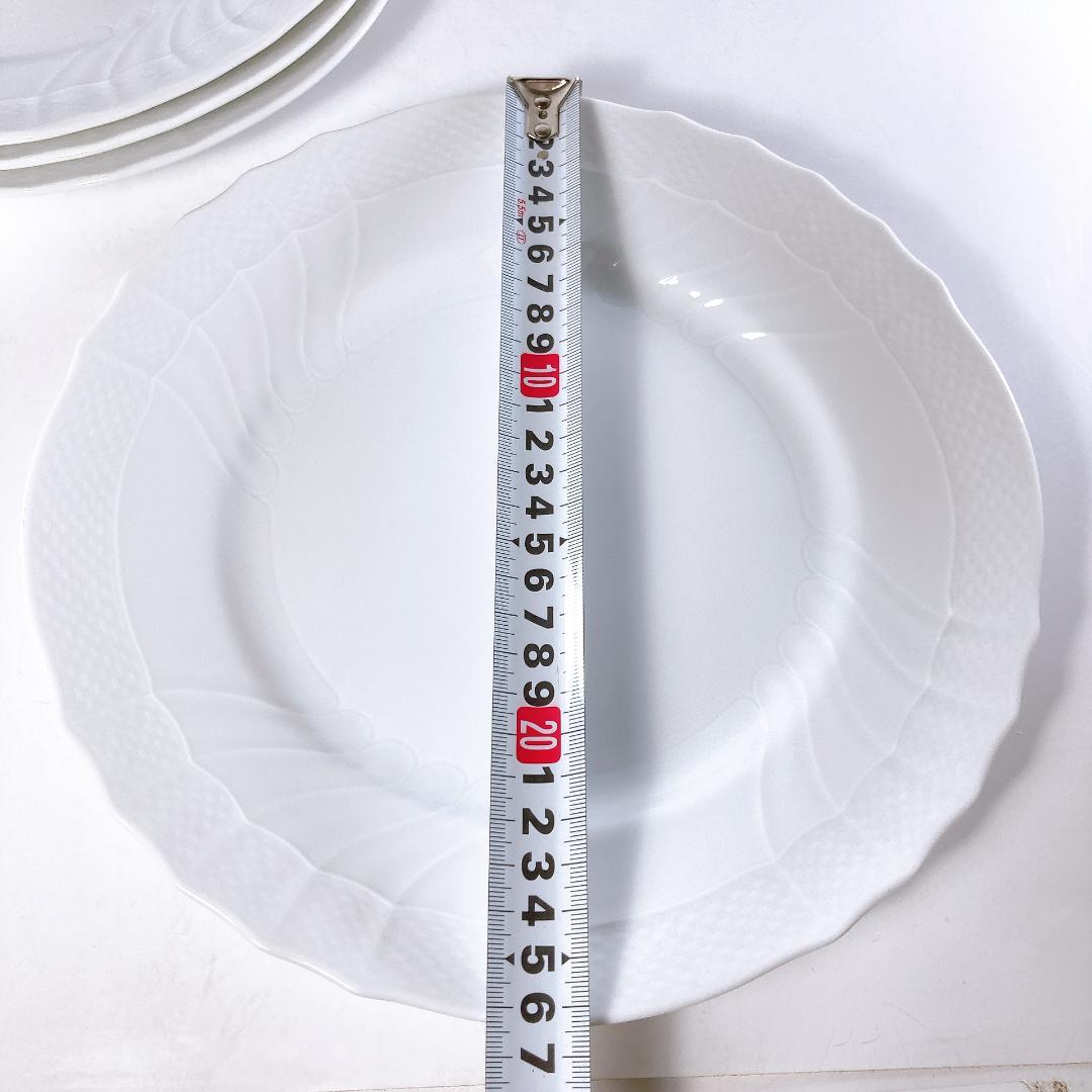 リチャードジノリ ベッキオホワイト プレート(26.5㎝) 4枚セット　☆