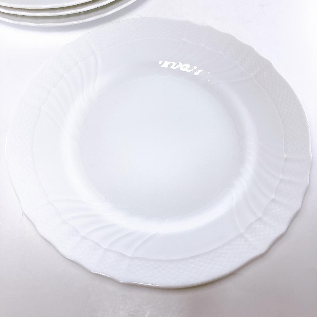 リチャードジノリ ベッキオホワイト プレート(26.5㎝) 4枚セット　☆