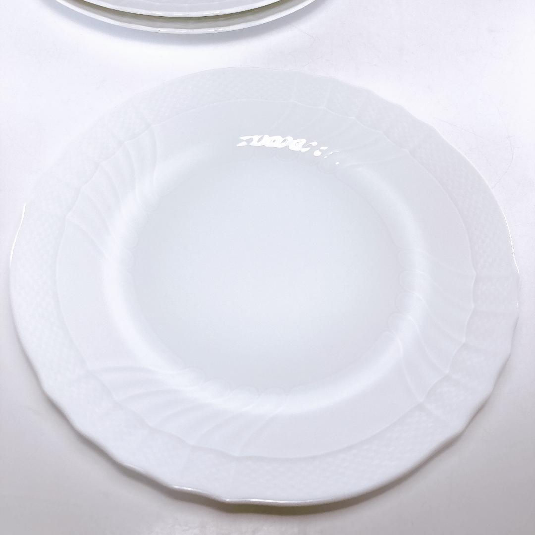 リチャードジノリ ベッキオホワイト プレート(26.5㎝) 4枚セット　☆