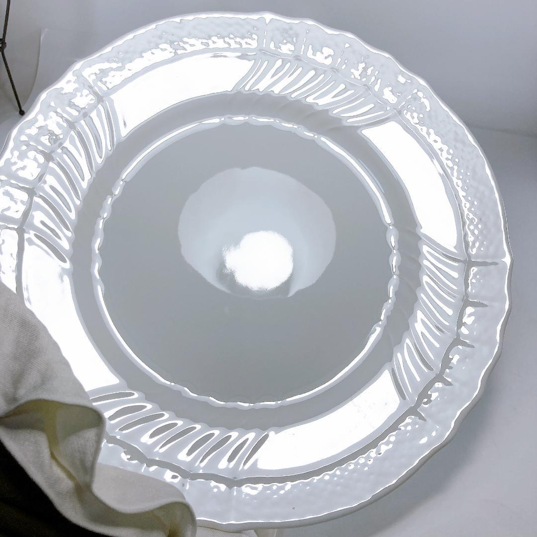 リチャードジノリ ベッキオホワイト プレート(26.5㎝) 4枚セット　☆