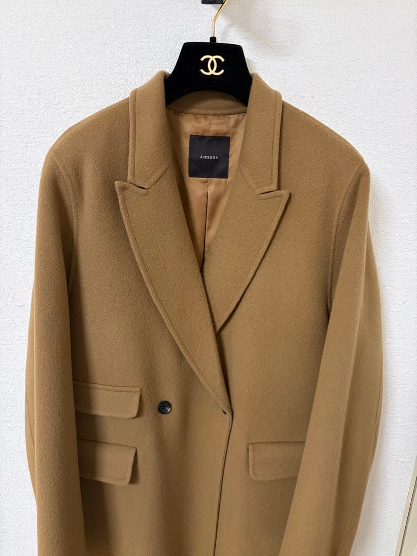 anuans リバーロングダブルポケットチェスターコート