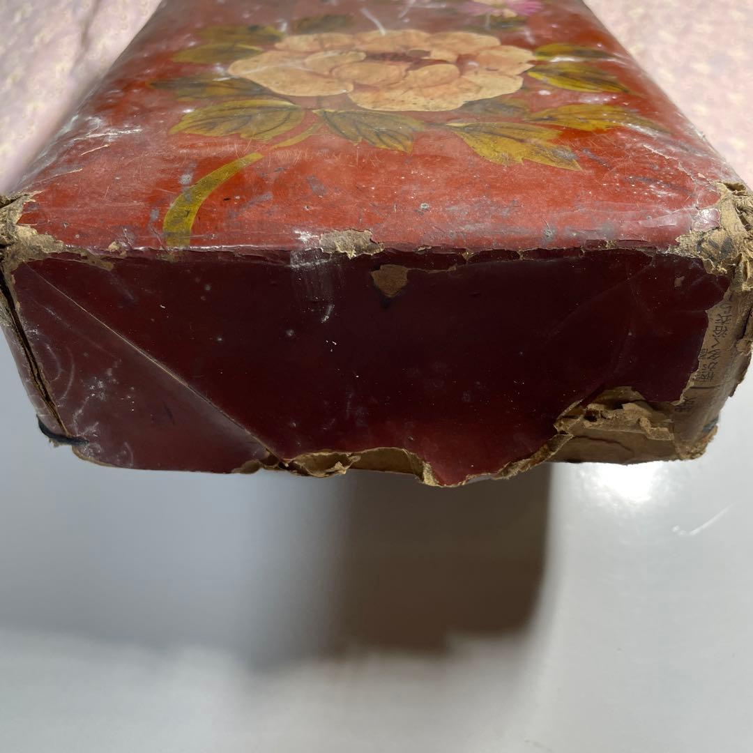 昭和レトロ　靴磨き箱　中身入り。