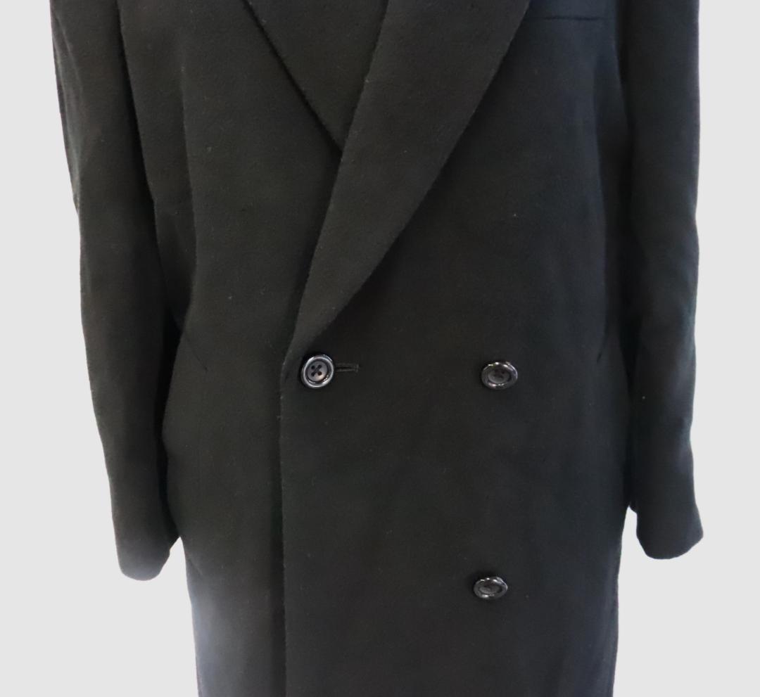 ★バーバリー チェスターコート ウール カシミヤ混 ブラック ダブルコート