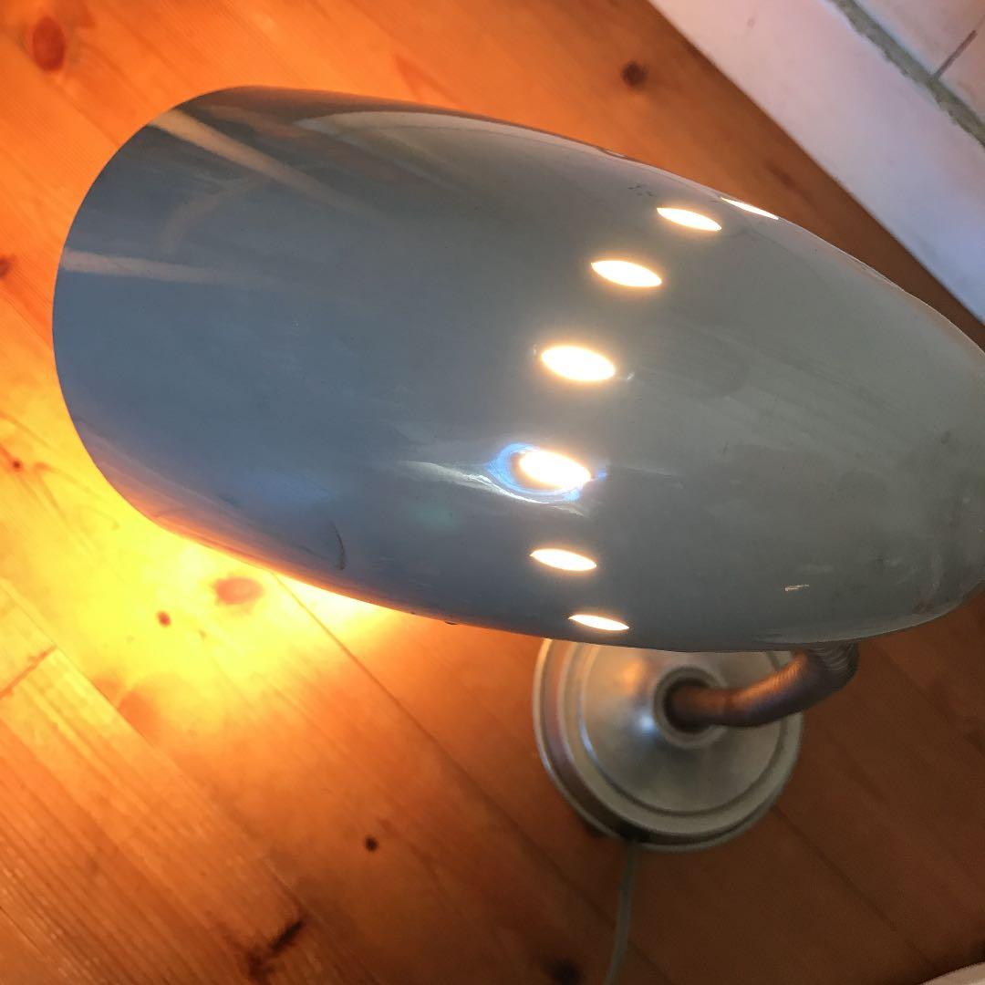 ヴィンテージ　レトロ　　アルミシェード　デスクランプ