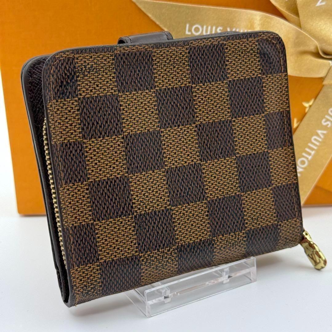 ぽにー様　ルイヴィトン ダミエ コンパクトジップ ラウンドファスナー #230