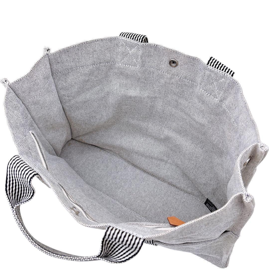 美品/エルメス/ニューフールトゥMM /トートバッグ/A4サイズ/エールライン/