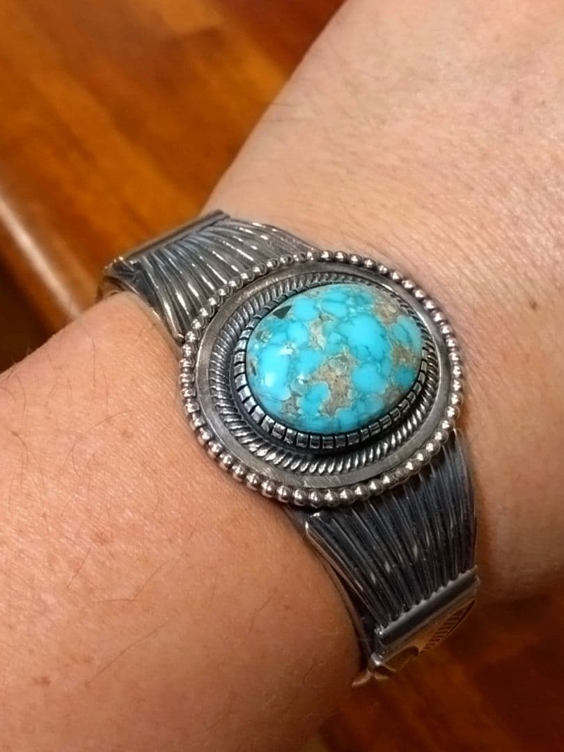 インディアンジュエリー、ターコイズバングル、レオンマルチネス