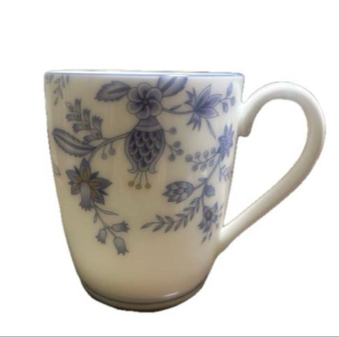 青い花柄 食器セット ティーポット付き