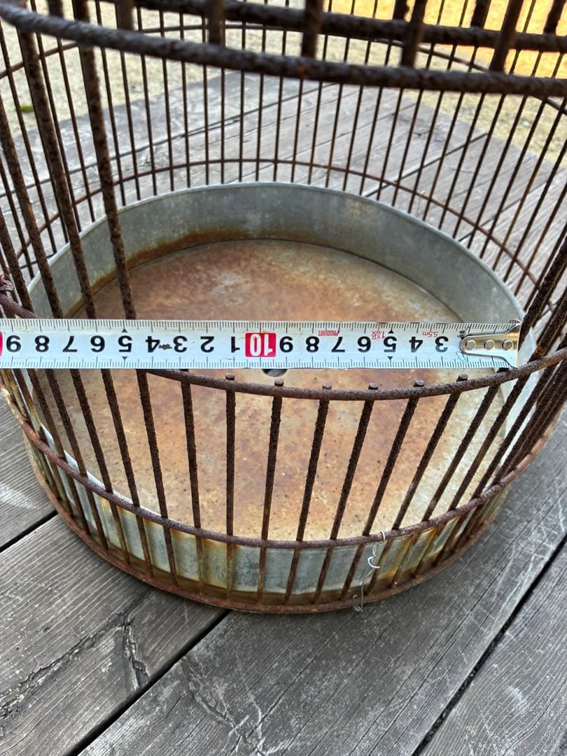 インダストリアル　ヴィンテージ　シャビー　鳥籠　鳥カゴ　店舗什器　アイアン　鉄