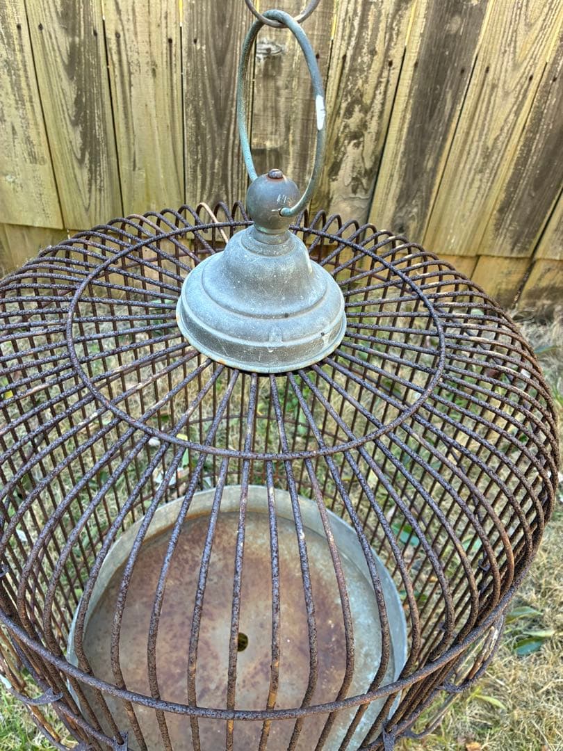 インダストリアル　ヴィンテージ　シャビー　鳥籠　鳥カゴ　店舗什器　アイアン　鉄