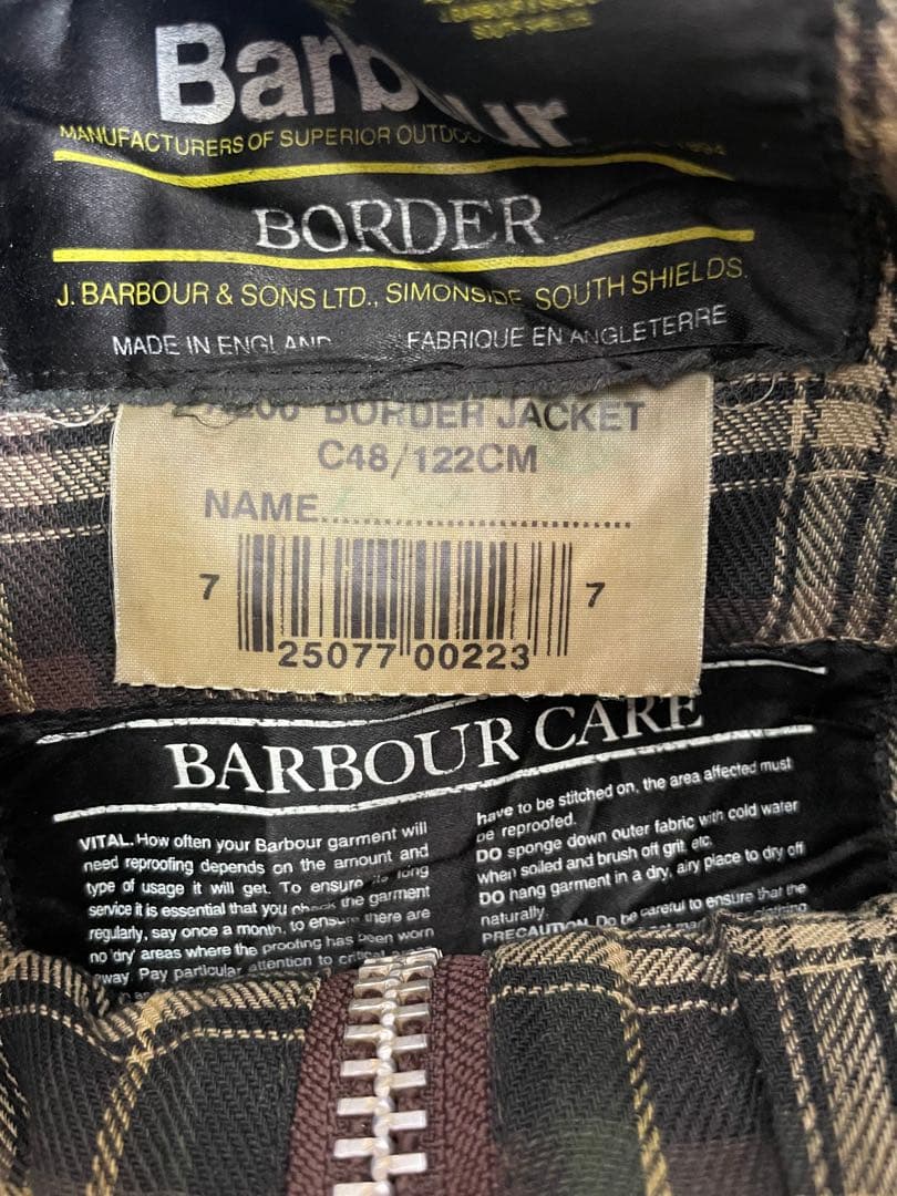 yoused購入 barbour border イギリス製 ビンテージ品