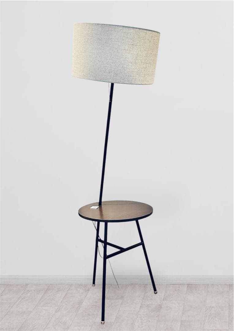 訳あり●USB2口付●テーブル付 フロアライト 北欧風 間接照明 サイドテーブル