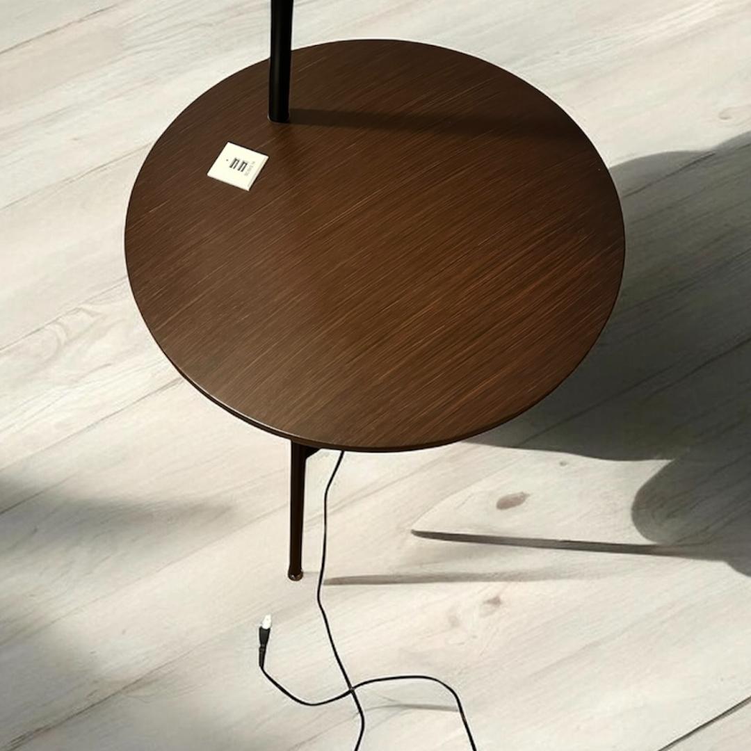 訳あり●USB2口付●テーブル付 フロアライト 北欧風 間接照明 サイドテーブル