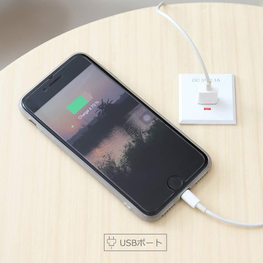 訳あり●USB2口付●テーブル付 フロアライト 北欧風 間接照明 サイドテーブル