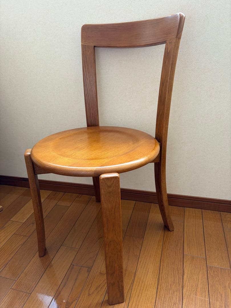 浜本工芸　ダイニングチェア 無垢材　２脚セット　スタッキング可