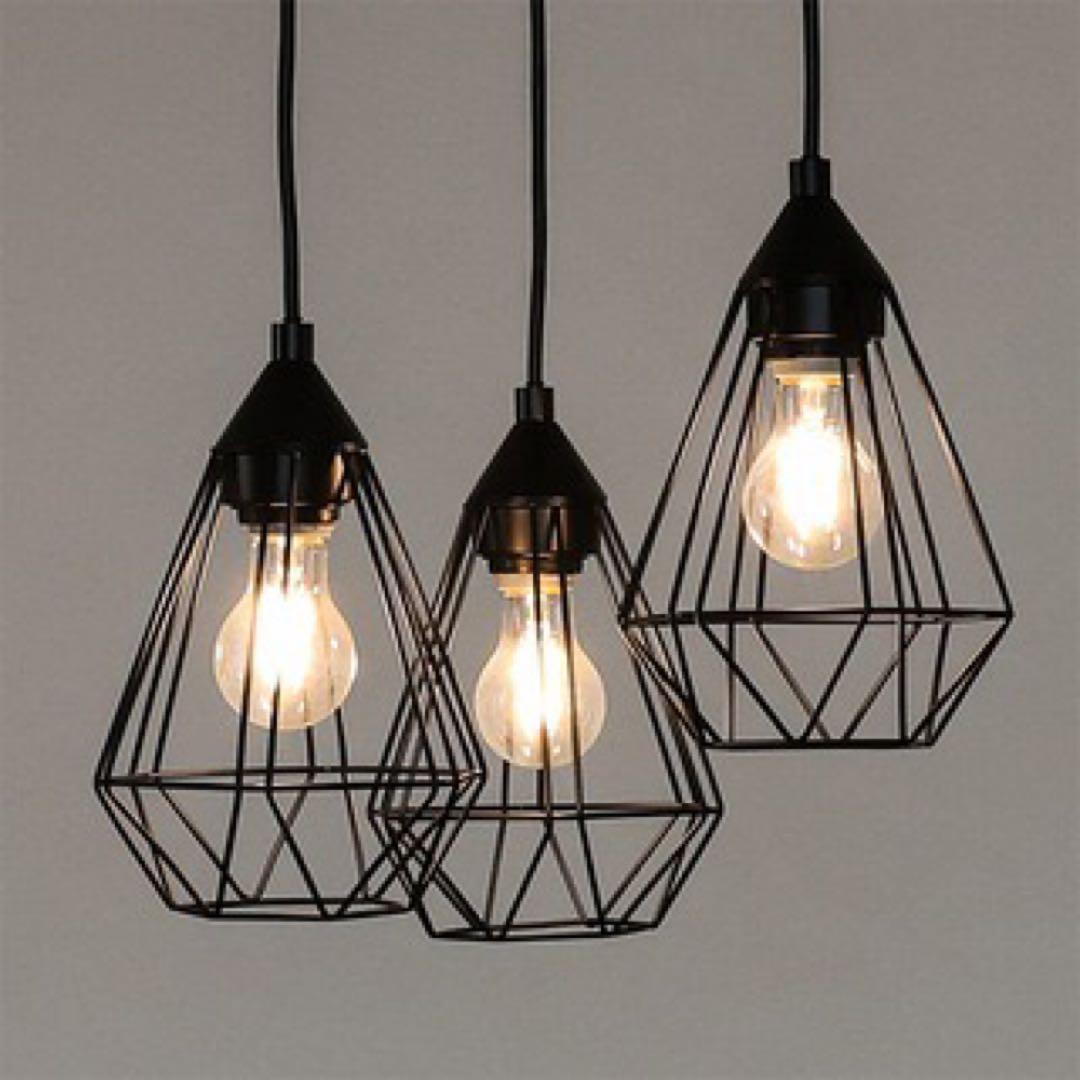 ブラックメッシュシェード3灯ペンダントライト