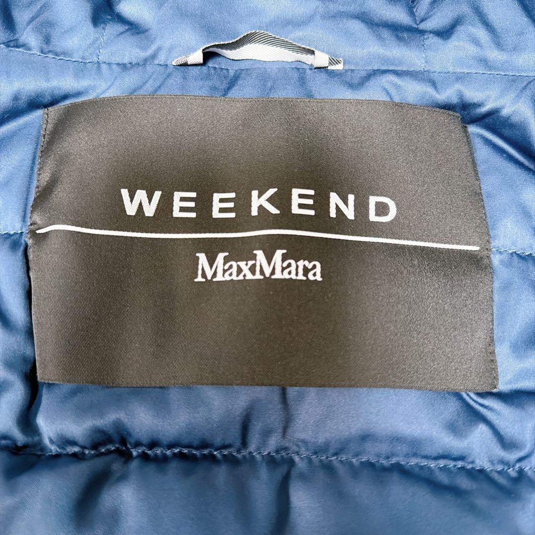 WEEKEND MaxMara ダウンコート 中綿 フーディ ネイビー 38