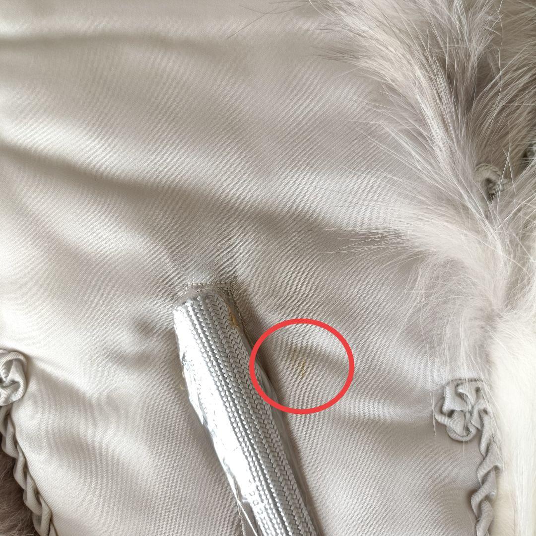 美品　SAGA FOX ファーショール グレー系