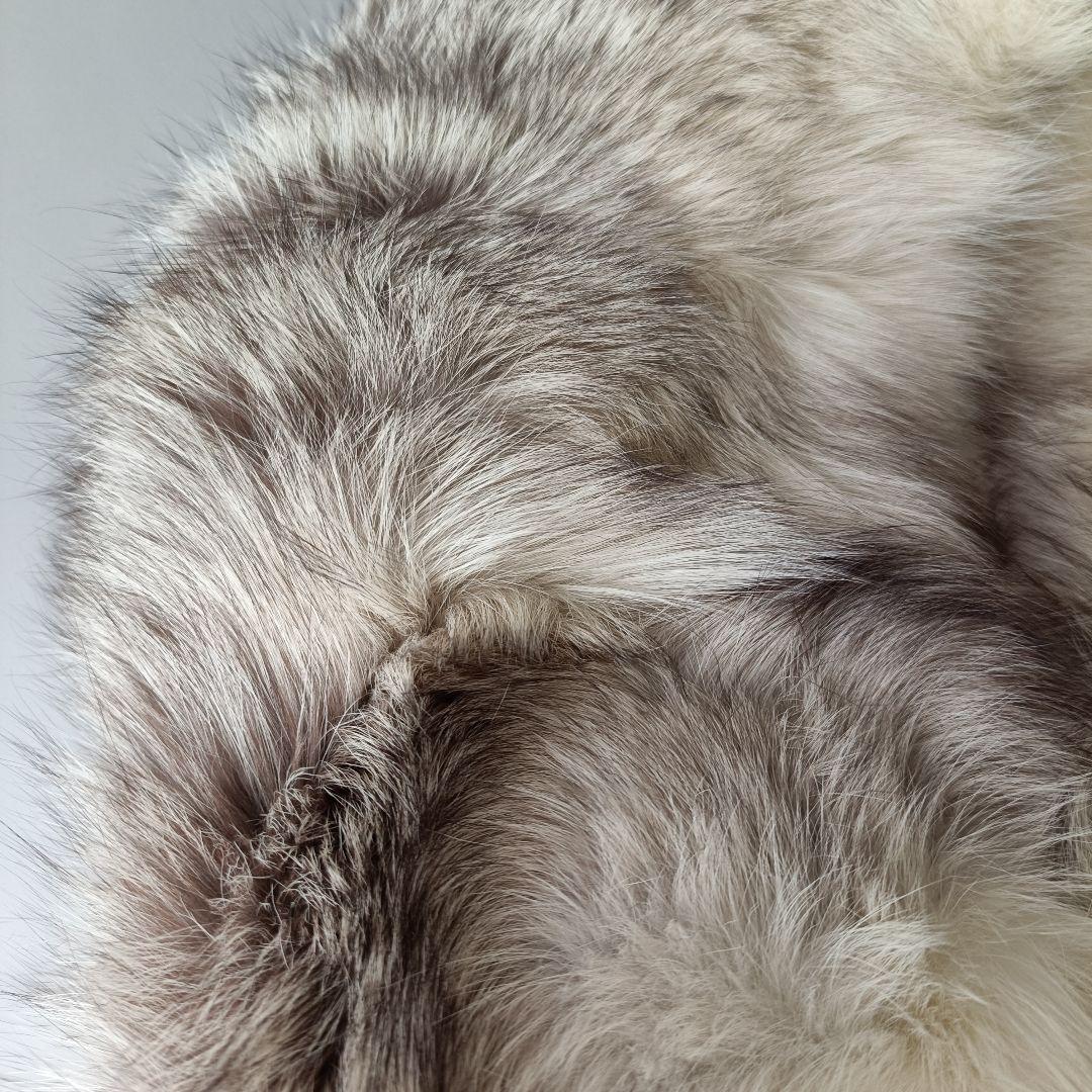 美品　SAGA FOX ファーショール グレー系