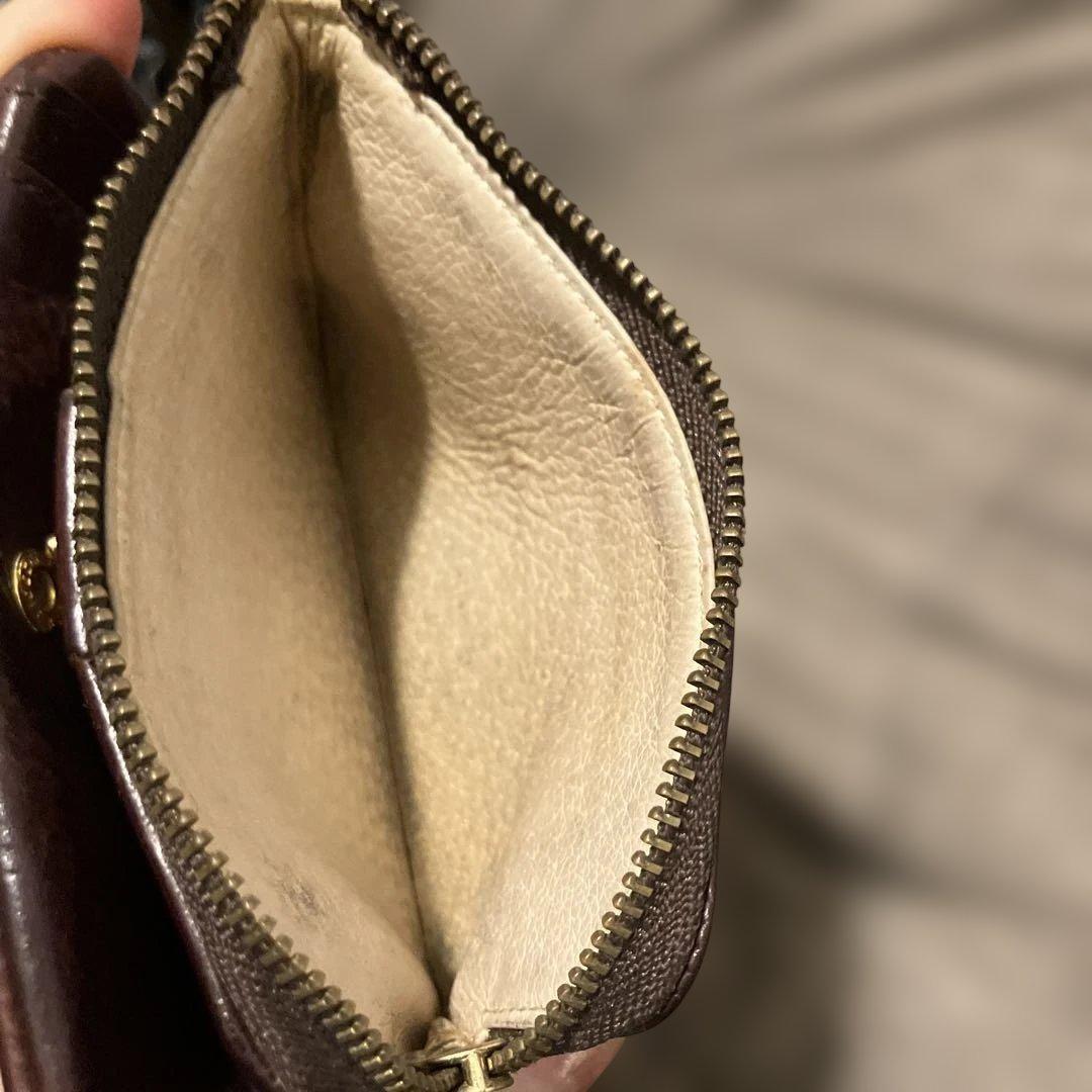 ポーター ソーク ダークブラウン レザー 二つ折り財布