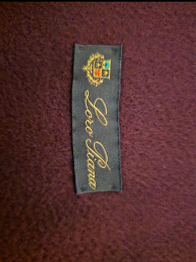 美品　Loro Piana 100% Cashmere マフラー バーガンディ