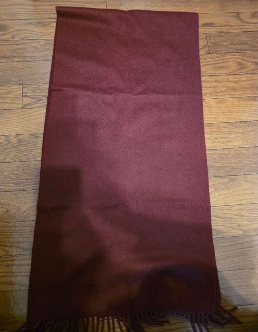 美品　Loro Piana 100% Cashmere マフラー バーガンディ