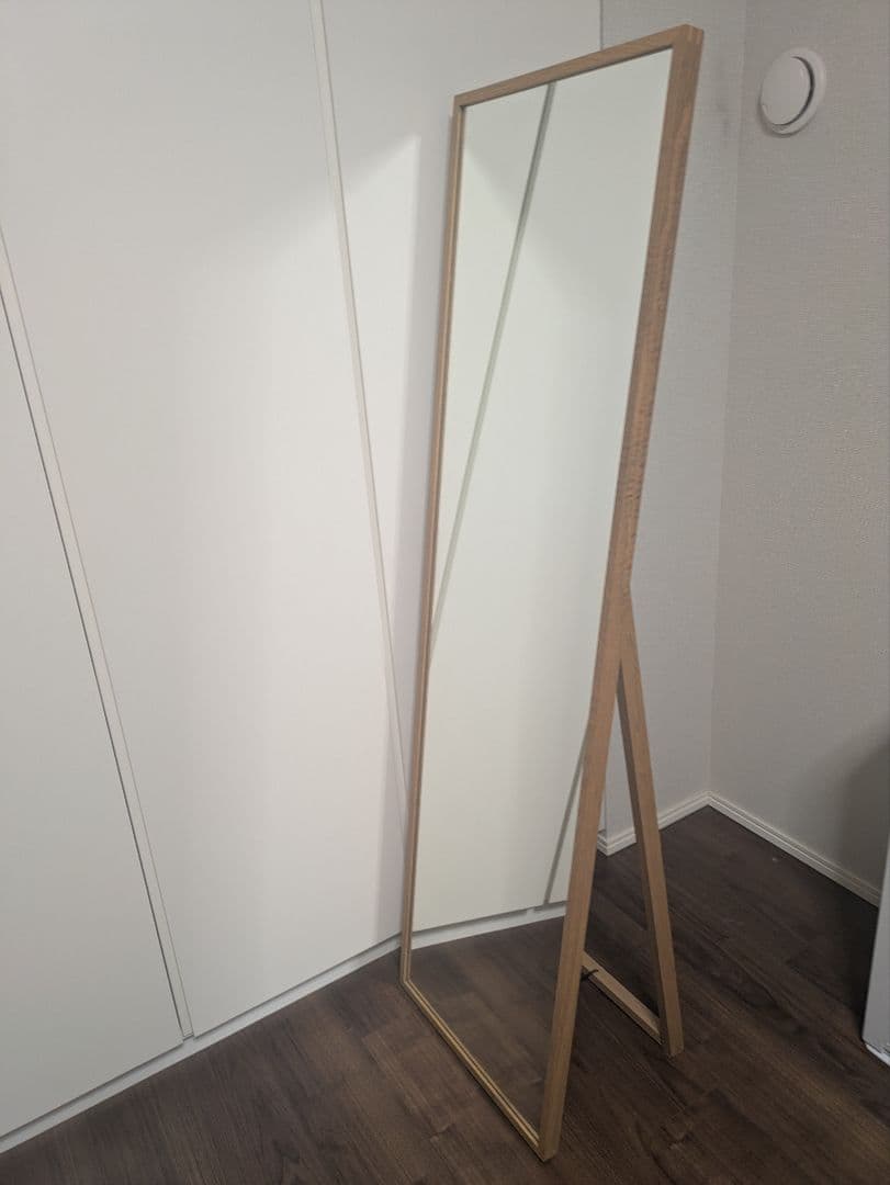 【引き取り可】無印良品　オーク材ミラー　大