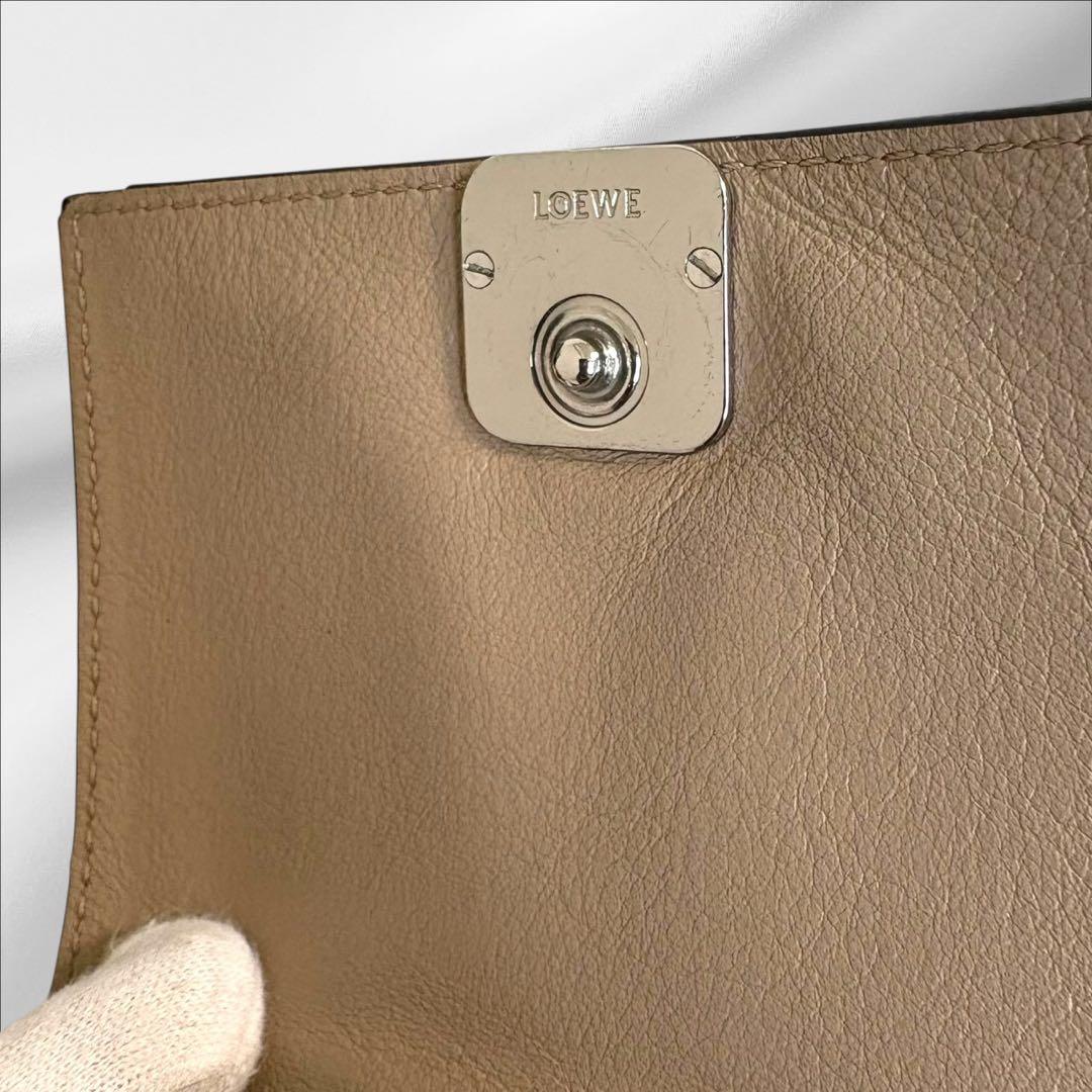 美品✨ LOEWE アナグラム バーティカル ウォレット スモール ベージュ