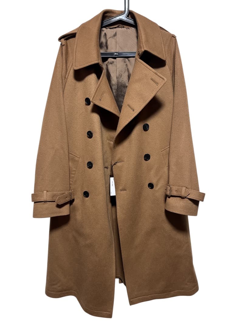 ユニバーサルランゲージ ピュアカシミア トレンチコート 今季 新作 サイズL