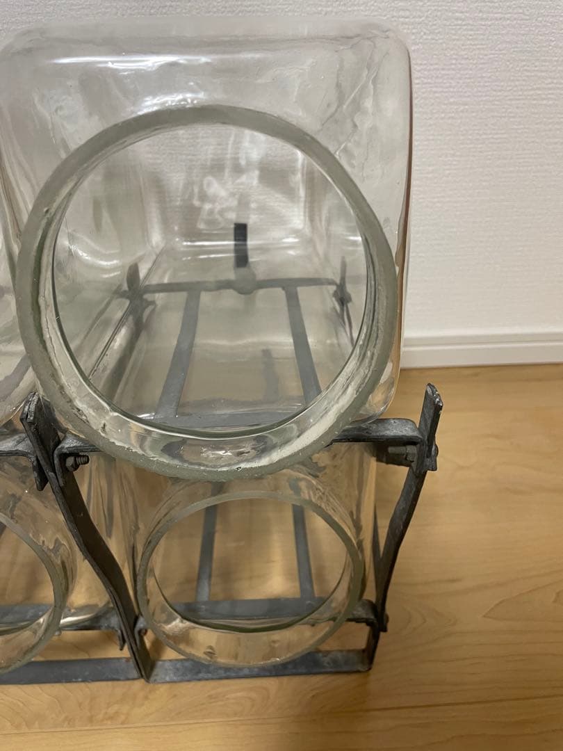 アンティーク　駄菓子屋の6連菓子瓶