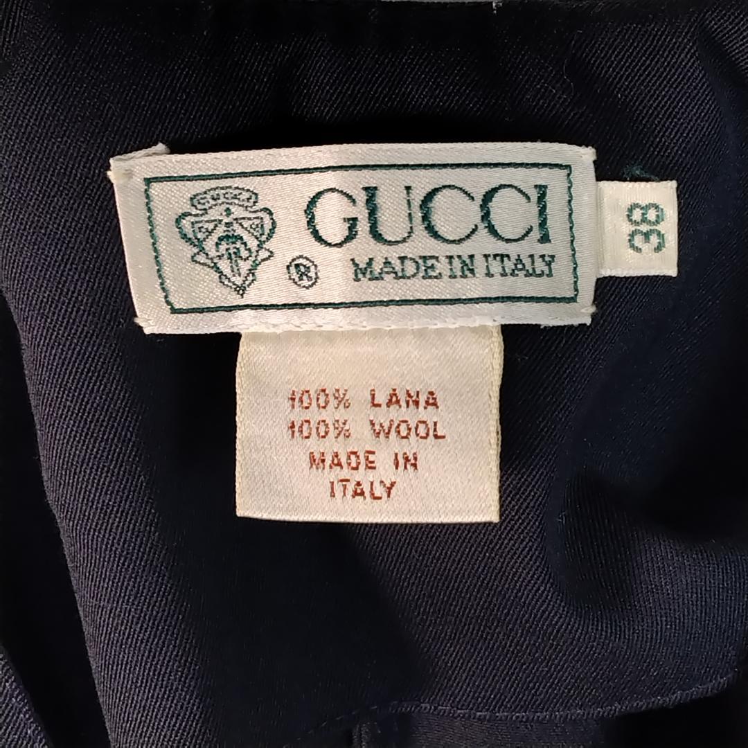 【GUCCI】ワンピース　ヴィンテージ　金ボタン　38 M