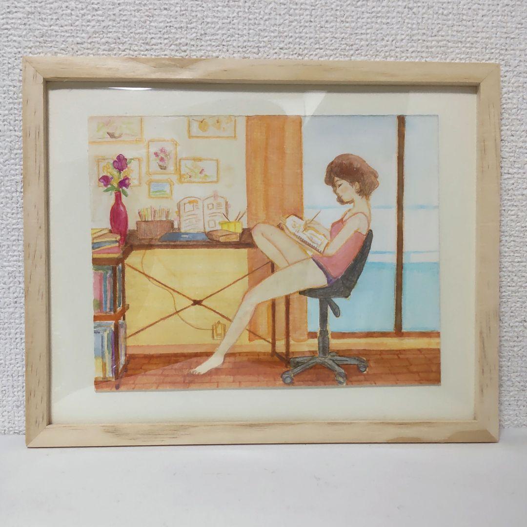 額縁付オリジナル手描きイラスト