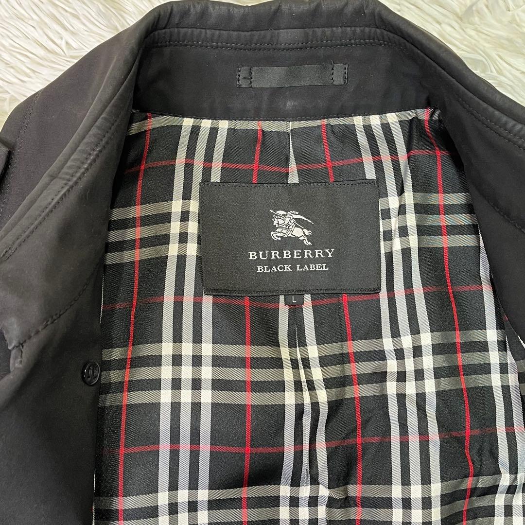 人気✨バーバリーブラックレーベル　トレンチコート　ダブル　ブラック　L