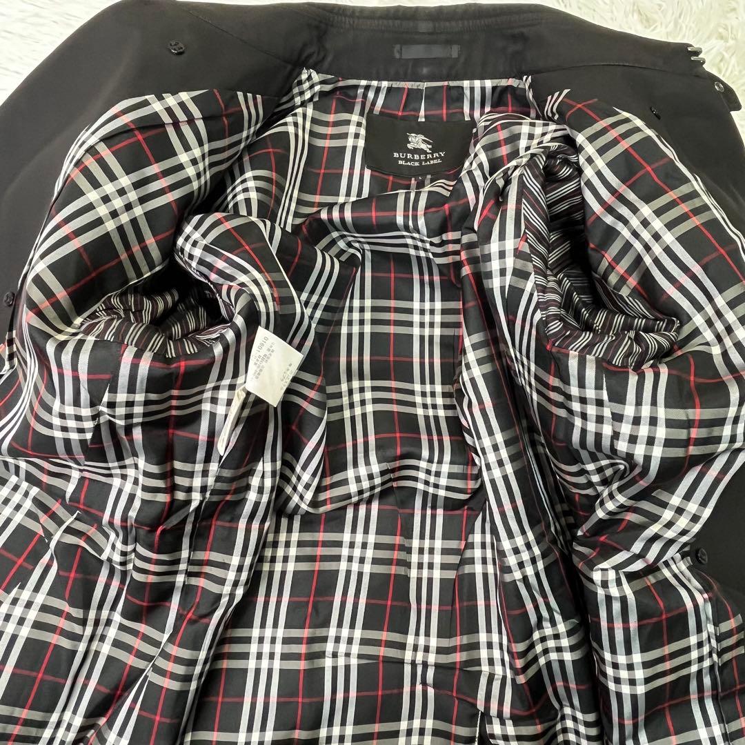 人気✨バーバリーブラックレーベル　トレンチコート　ダブル　ブラック　L