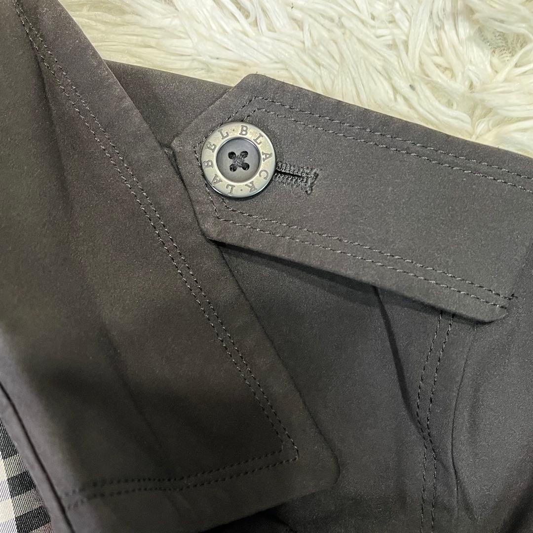 人気✨バーバリーブラックレーベル　トレンチコート　ダブル　ブラック　L