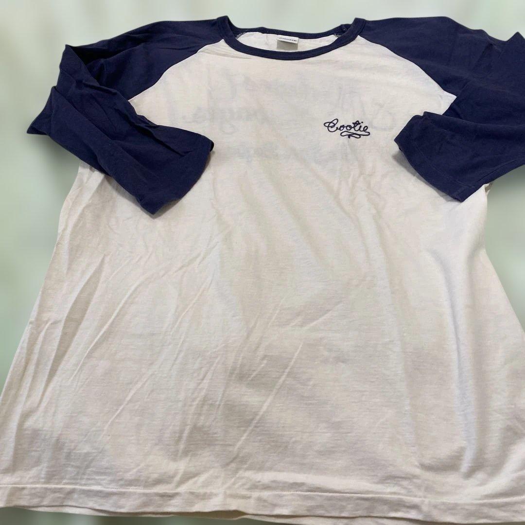 クーティーラグランスリーブ刺繍５分丈袖 ロンT ハチハチワンツーXL