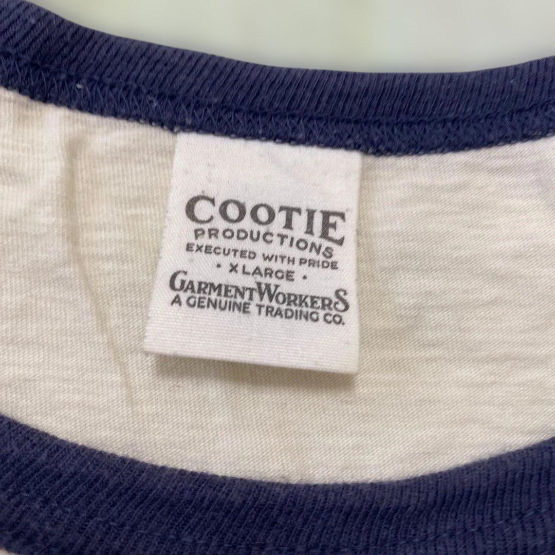 クーティーラグランスリーブ刺繍５分丈袖 ロンT ハチハチワンツーXL