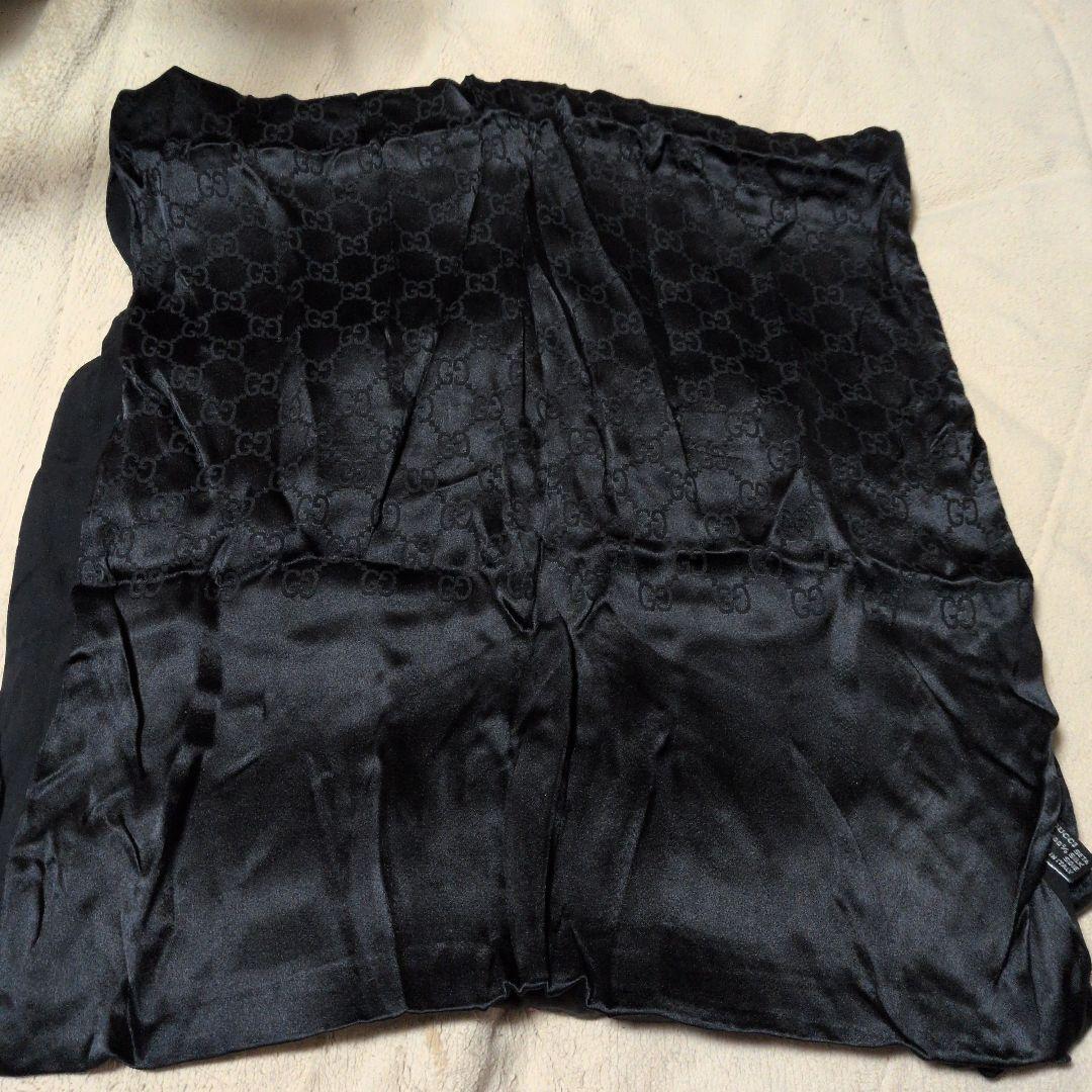 美品　ブラック　グッチ　ストール　マフラー