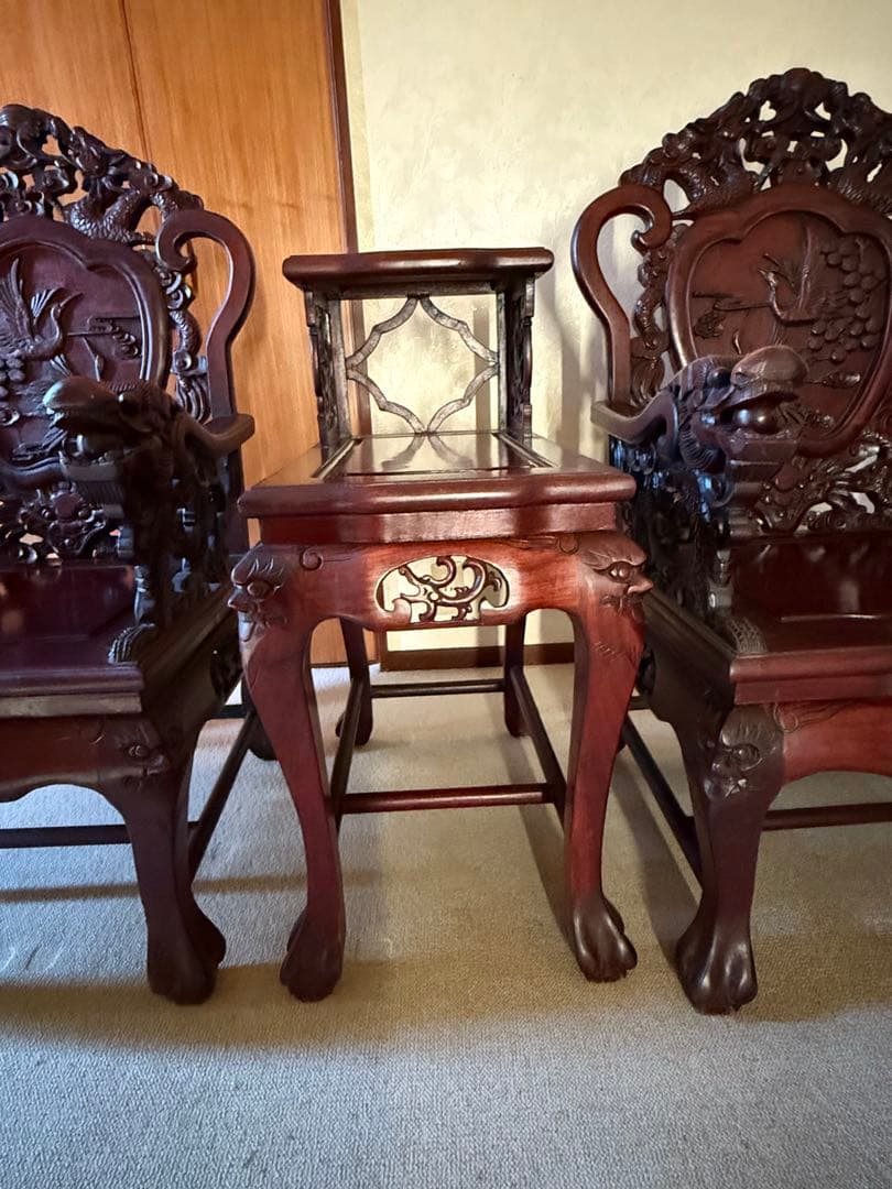 アンティーク家具 紅木家具 サイドテーブル