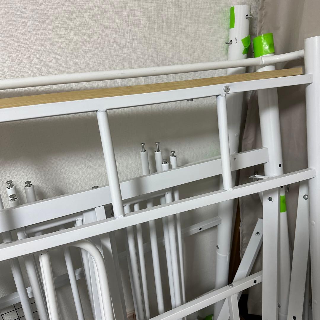 ロフトベッド 階段付き ロータイプ コンセント付 ベッドフレームのみ シングル