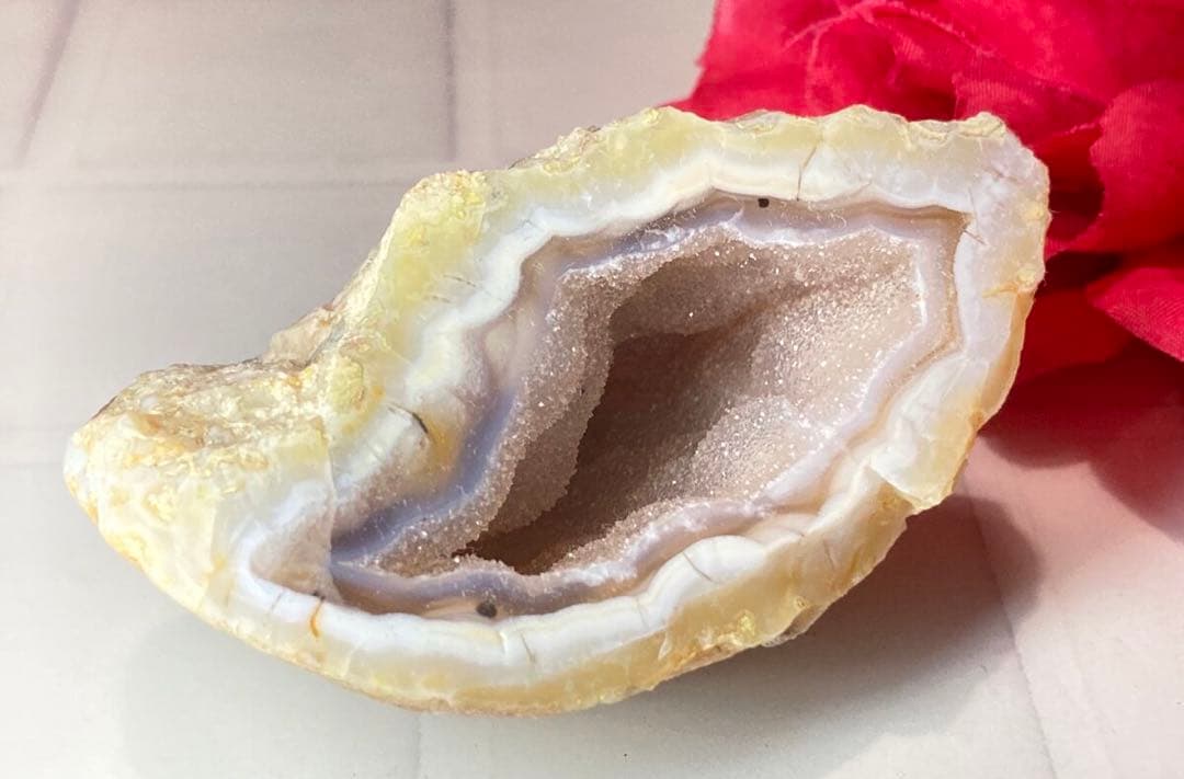 笑福口✨瑪瑙　アメジスト　アゲート ジオード　晶洞